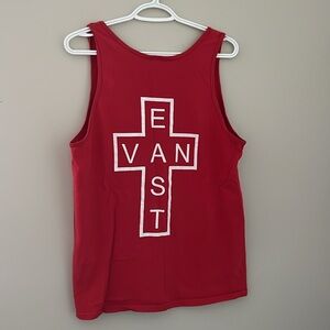 EastVan Red Sleeveless Fitted Tank Top